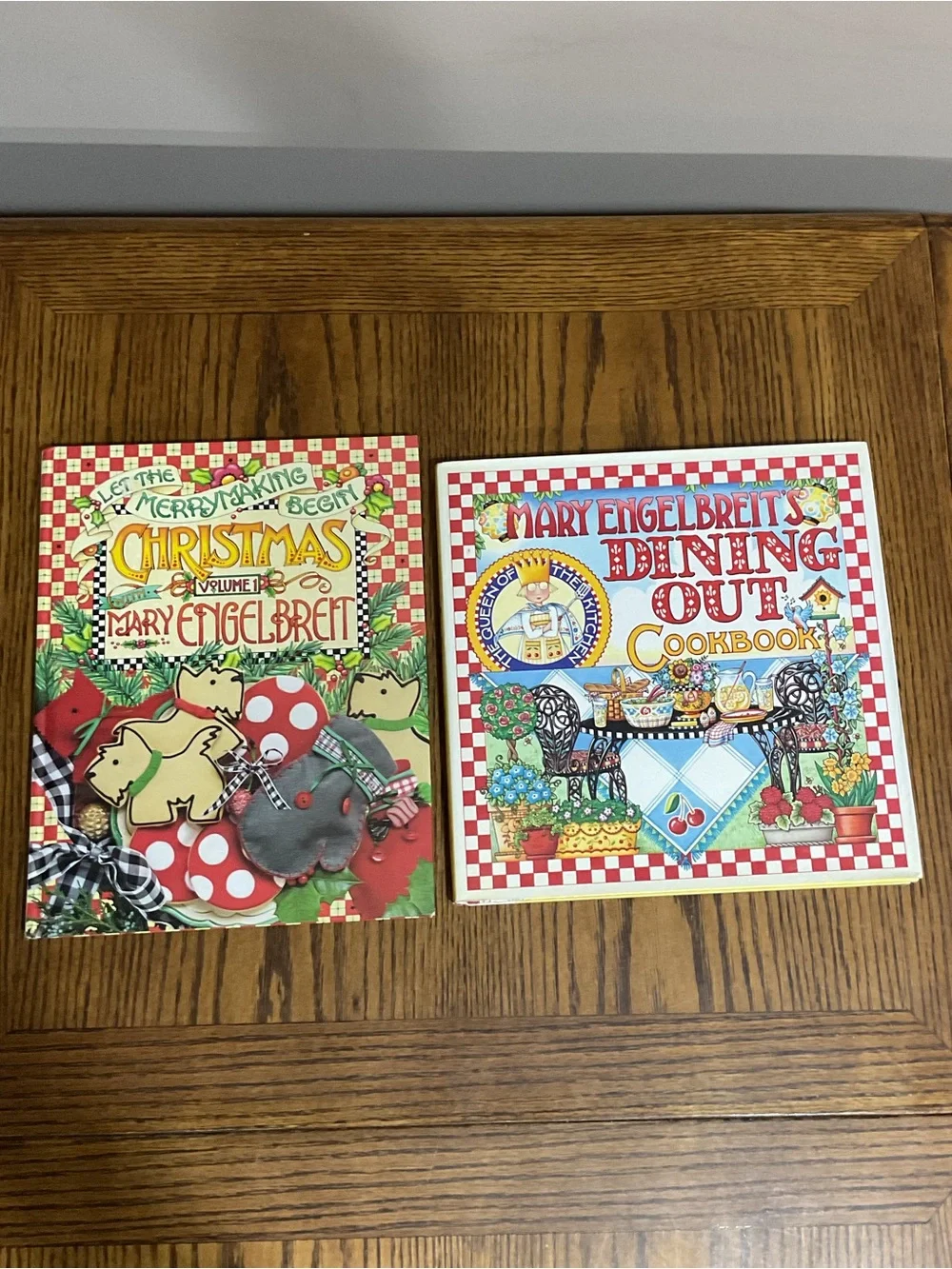 Mary Engelbreit Cookbooks: Dining Out & Christmas V 1.